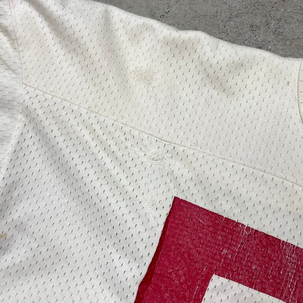 True Vintage Champion Mesh Football Jersey #51 USA Made Large 70s 80s Distressed - Picture 7 of 16